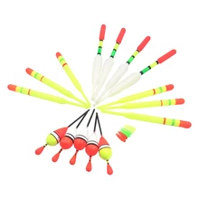 15pcs/Lot Vertical Buoy Sea Fishing Floats Assorted Size For Most Type Of Angling With Attachment Rubbers Fishing Lures