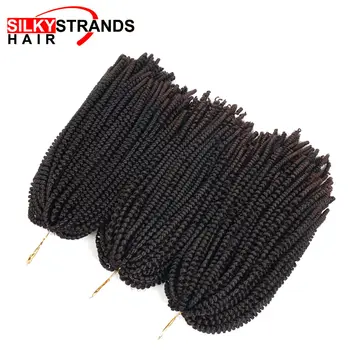 

8inch 50 Strands Nubian Twist Crochet Hair Braids Synthetic Ombre Braiding Hair Bomb Twist Hair Extension For Women Fluffy Twist