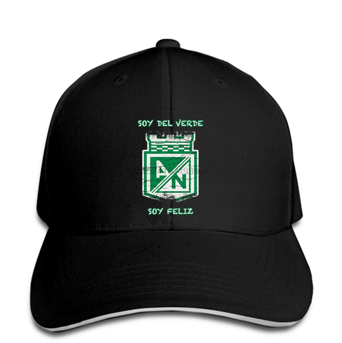 Бейсбольная кепка Atletico Nacional Colombia distressed camiseta, Джерси, черный, белый цвета, новинка, Повседневная Кепка, остроконечная Кепка