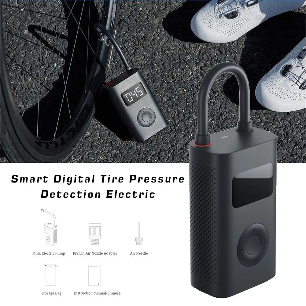 Tpms Portable Smart Digital Tire Pressure Detection Electric Inflator Pump For Xiaomi Mijia Bike Motorcycle Car Football