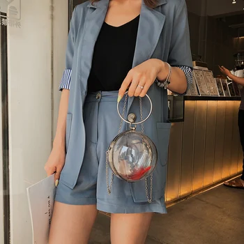 

Transparent Round Handbags,Ladies Evening Gold,Hands Free Handbag,Crossbody Bag,Mini Handbag