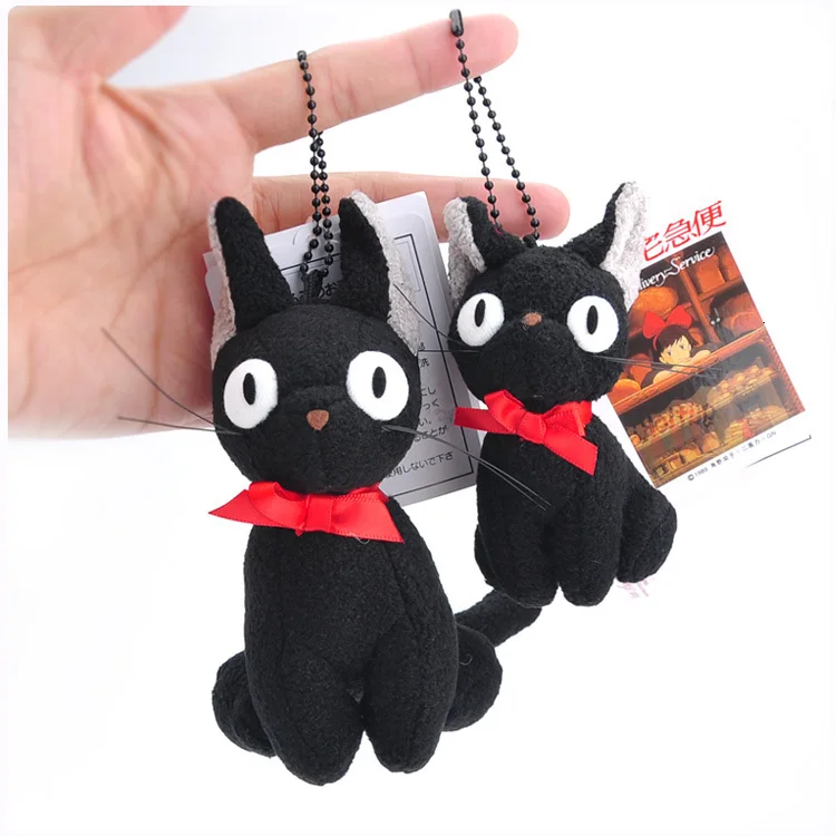 Студия Ghibli Хаяо Миядзаки Кики служба доставки черный JiJi плюшевые игрушки Kawaii Черный кот Кики мягкая игрушка брелок сумка Подвеска