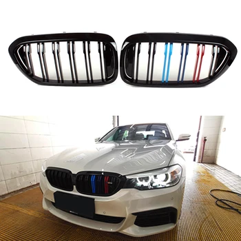 

Front Kidney Grille Glossy Black M Color For BMW 5 Series G30 G31 2-Slats 2017+