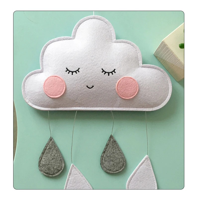 Koodykids декор для детской комнаты ручной работы из фетра с облаками подвесной декор для детской комнаты воздушный шар Декор для детской комнаты реквизит для детской фотосъемки
