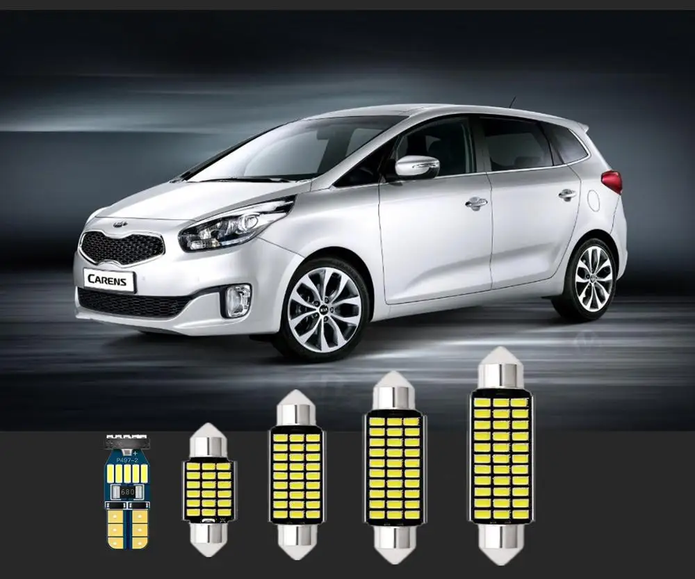 6 шт. белые светодиодные автомобильные внутренние фары T10 и 31 мм для Kia Forte Koup Forte5