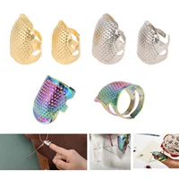 Old Retro Style Metal Finger Guard Thimble Ring Manual Work Needle Thimble Needles Crafts Home Sewing