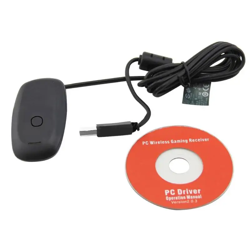 Беспроводной геймпад ПК адаптер USB приемник для Xbox 360 консоль контроллер USB ПК приемник с CD драйверами