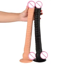 410*40mm Long Realistic Horse Dildo Super Soft Anal Dildos With Suction Cup  Strapon Big Black Animal Penis Sex Toys For Women