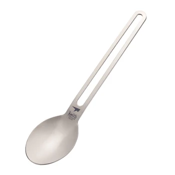 

Pure Titanium Spoon Long Handle Spoons Flatware Coffee Drinking Tools Kitchen Gadget Dropshipping 180mm Ti5313