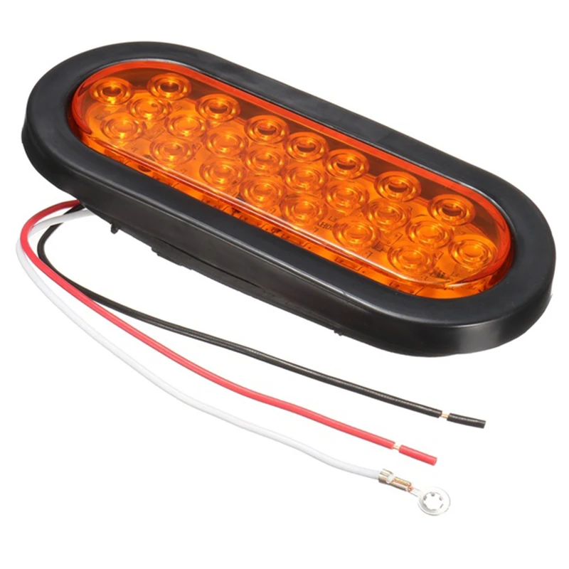 2X 12 V-24 V 24Led Овальный тормозной фонарь для грузовика остановить поворот хвоста стоп-сигнала крепление