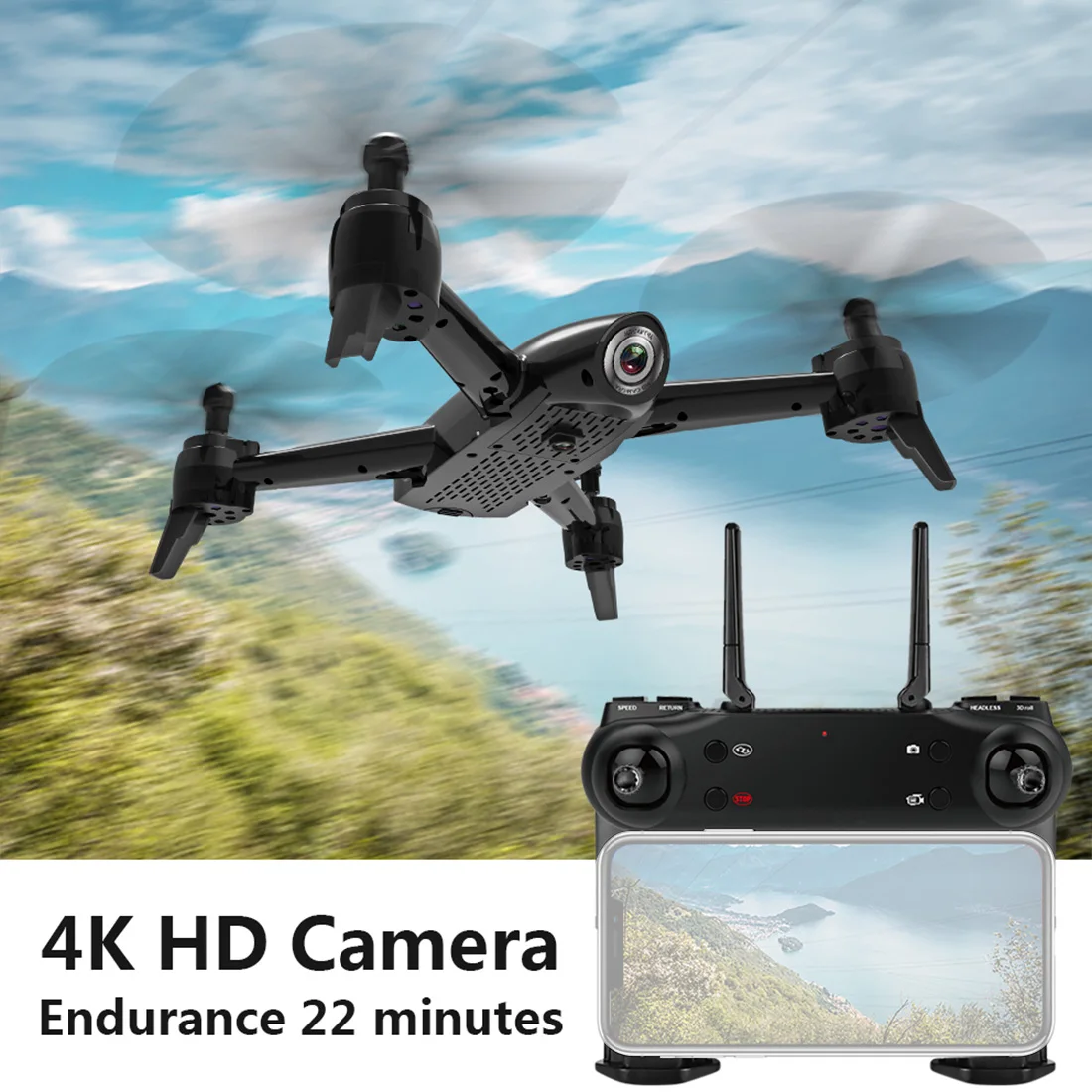 Новинка, Дрон SG106, двойная камера, 4 K, WiFi, FPV, в режиме реального времени, воздушный видео, мВ фильтр, широкий угол оптического потока, Радиоуправляемый квадрокоптер, детская игрушка в подарок