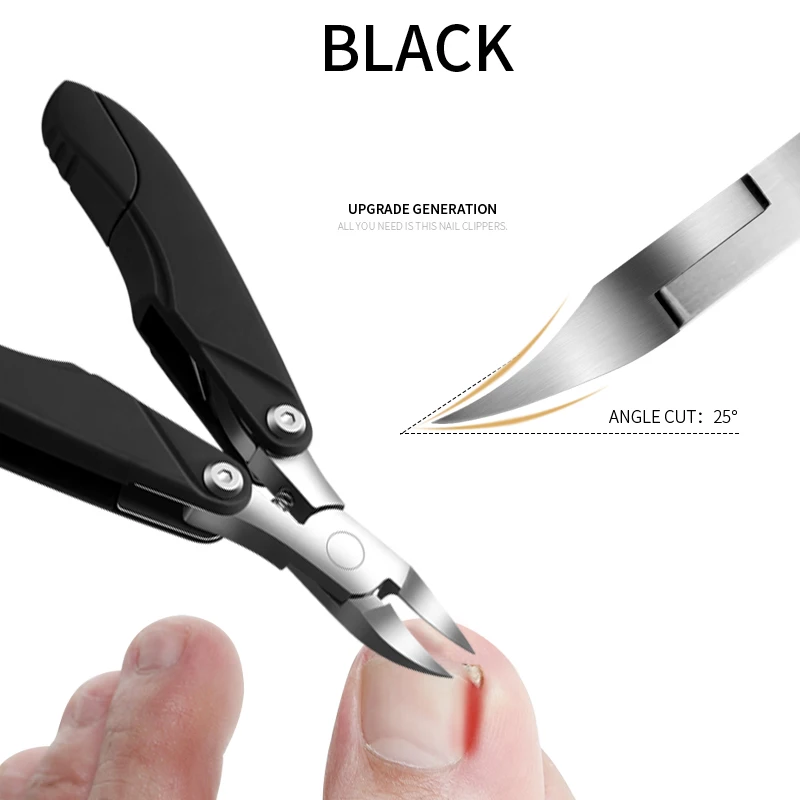 Multifunctional Folded Ingrown Nail Clipper Nail File Nail Trapper Manicure Tool Nail Cutter For Thick Nails 2