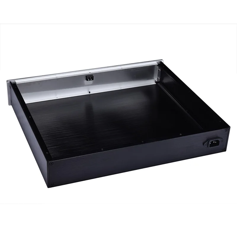 Carcasa de amplificador de aluminio tamaño W430 H70 L358, caja de preamplificador, fuente de alimentación, carcasa de bricolaje