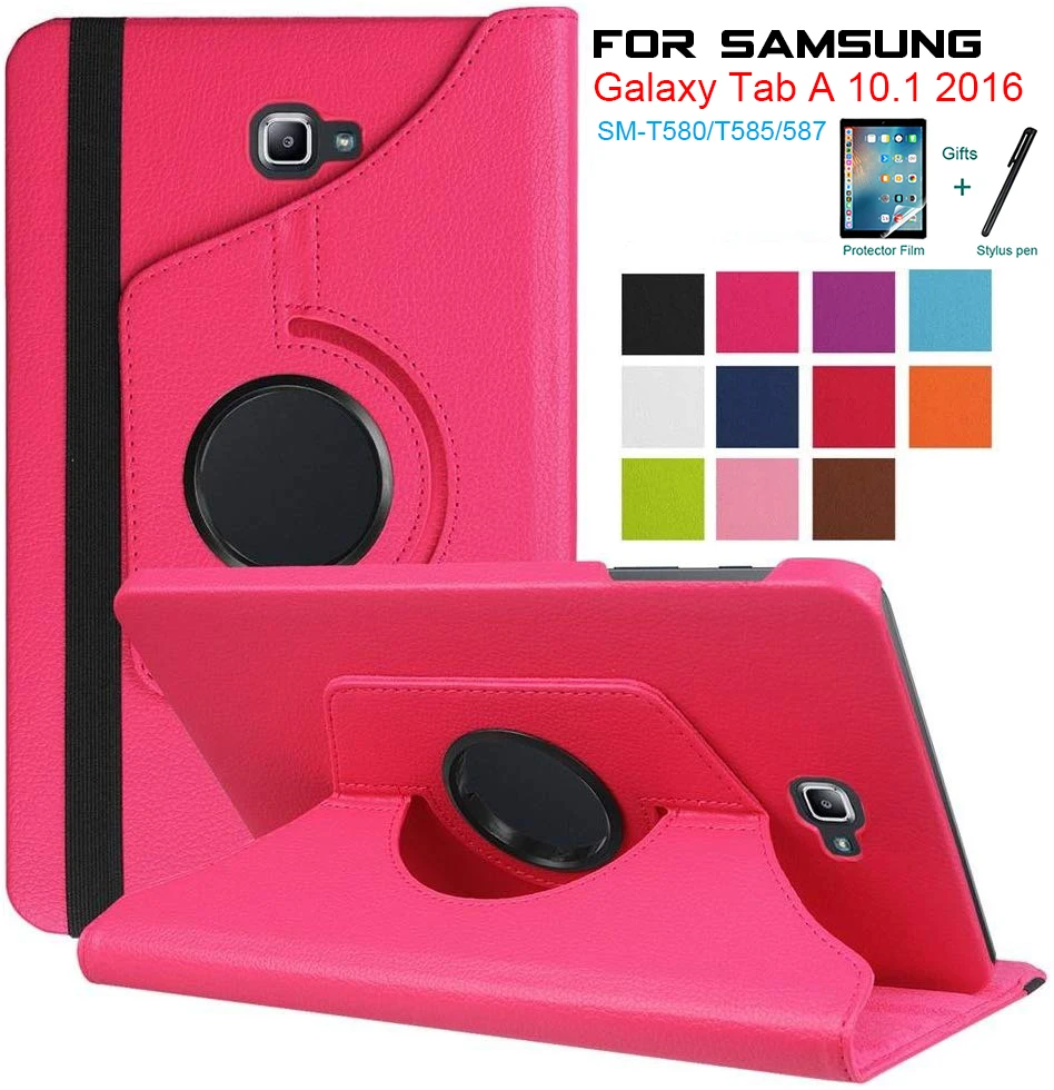 

Tab A6 10.1 Case 360 Degree Rotating Folio PU Leather Case Flip Cover For Samsung Galaxy Tab A 10.1 T580 T585 10.1"Tablet Case