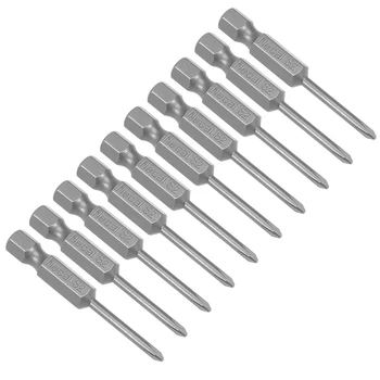 

uxcell 10 Pcs 1/4-Inch Hex Shank 50mm Length Phillips 2.5PH0 Magnetic Screw Driver S2 Screwdriver Bits