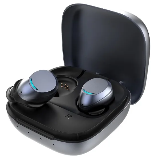 Оригинальные TWS U9 беспроводные наушники Bluetooth V5.0 гарнитура сенсорное управление в наушниках беспроводные шумоподавляющий наушник - Цвет: grey