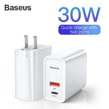 Baseus Usb зарядное устройство быстрое зарядное устройство 3,0 адаптер EU US 5A Usb C зарядное устройство для мобильного телефона дорожное настенное зарядное устройство для iPhone samsung Xiaomi