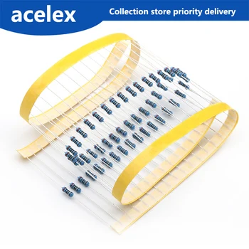 

100pcs 1/4W 0R-22M 1% Metal Film Resistor 0.25W 0 2.2 10 100 120 150 220 270 330 470 1K 2.2K 4.7K 10K 100K 470K 1M 10M 20M ohms