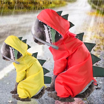 

Reflective Dog Raincoat For Small Dogs Clothes Waterproof With Rope Night Safety Dog Raincoat Jumpsuit Pets Dog Coat Waterproof