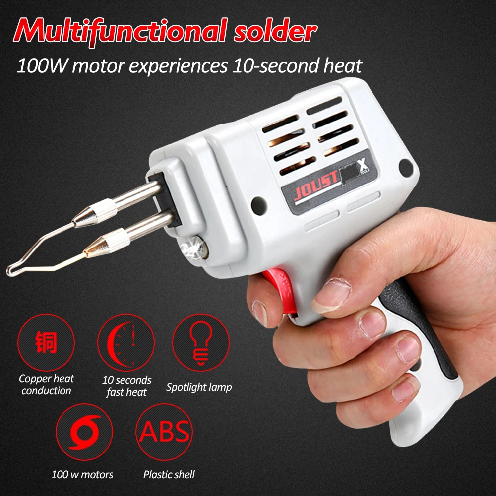 

Free Shipping Electrical Soldering Iron Gun Hot Air Heat Gun Hand Welding Tool With Solder Wire Welding Repair Tools Kit EU 220V