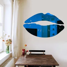 Губы 3D Зеркальная Наклейка акриловая самоклеющаяся Экологически чистая Нетоксичная длиной 25 см