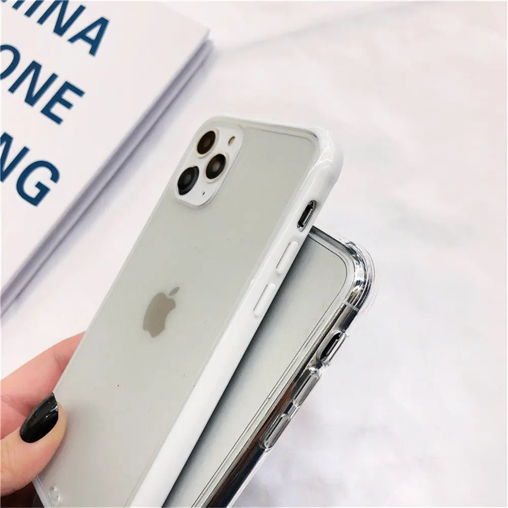 Lovebay Прозрачный матовый чехол для iPhone 11, чехол для iPhone 7, 8, 6, 6s Plus, 11 Pro, X, XR, XS Max, карамельный цвет, твердая акриловая задняя крышка