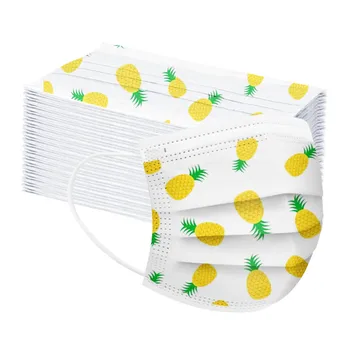 

50PC Children's Print Mask Disposable Face Mask Protectve Mascarillas Masque Maske Industrial 3Ply Ear Loop Masks mascherina