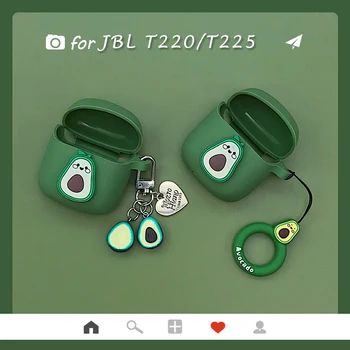 

Cute Green Avocado Silicone Cover for JBL TUNE 220TWS / T225TWS Case Bluetooth Earphone Case for JBL T220TWS Earphone Headphone