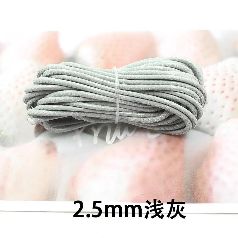 1M X DIY polyester wax rope necklace wax rope bracelet wax cord 2.5MM DIY Jewelry Accessories Accessories - Цвет: light grey