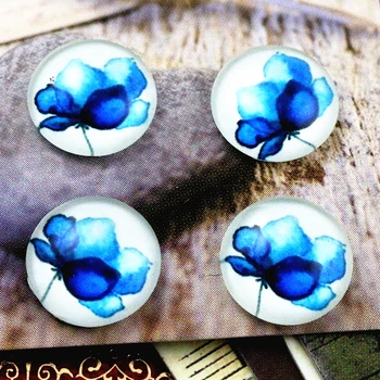 

New Fashion 20pcs 12mm Handmade Photo Glass Cabochons (E2-44)