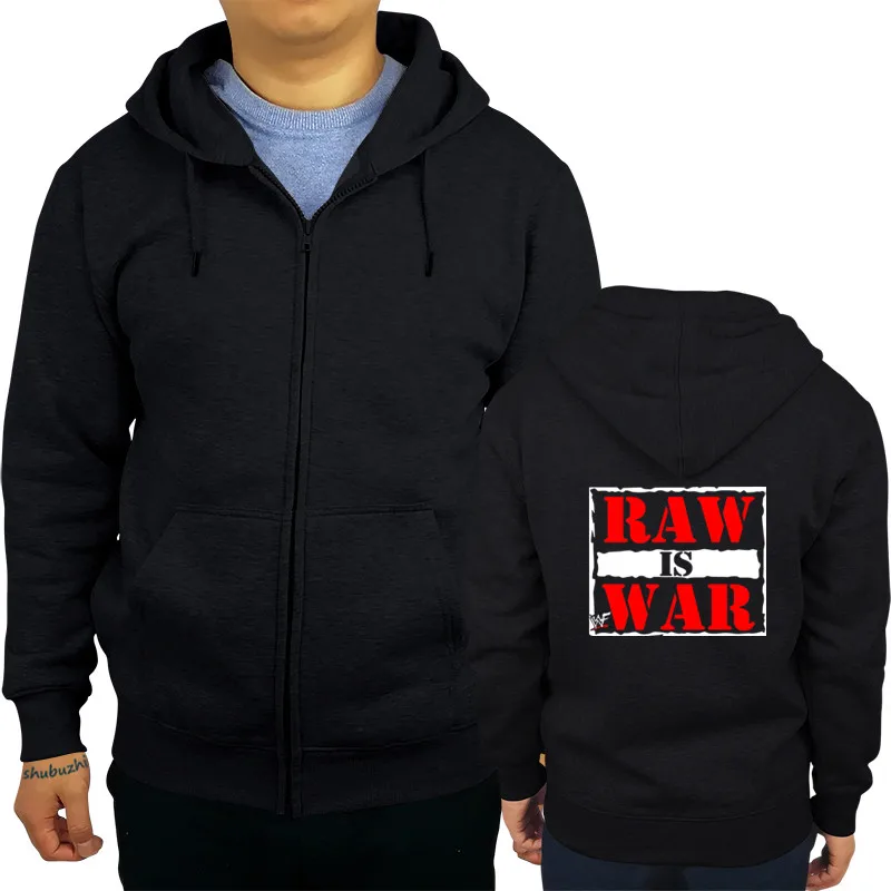 Monday Night Raw Is War WWF hoodie Men's Black New zipper Cool Casual pride sweatshirt men Unisex Fashion hoody sbz6106 | Мужская