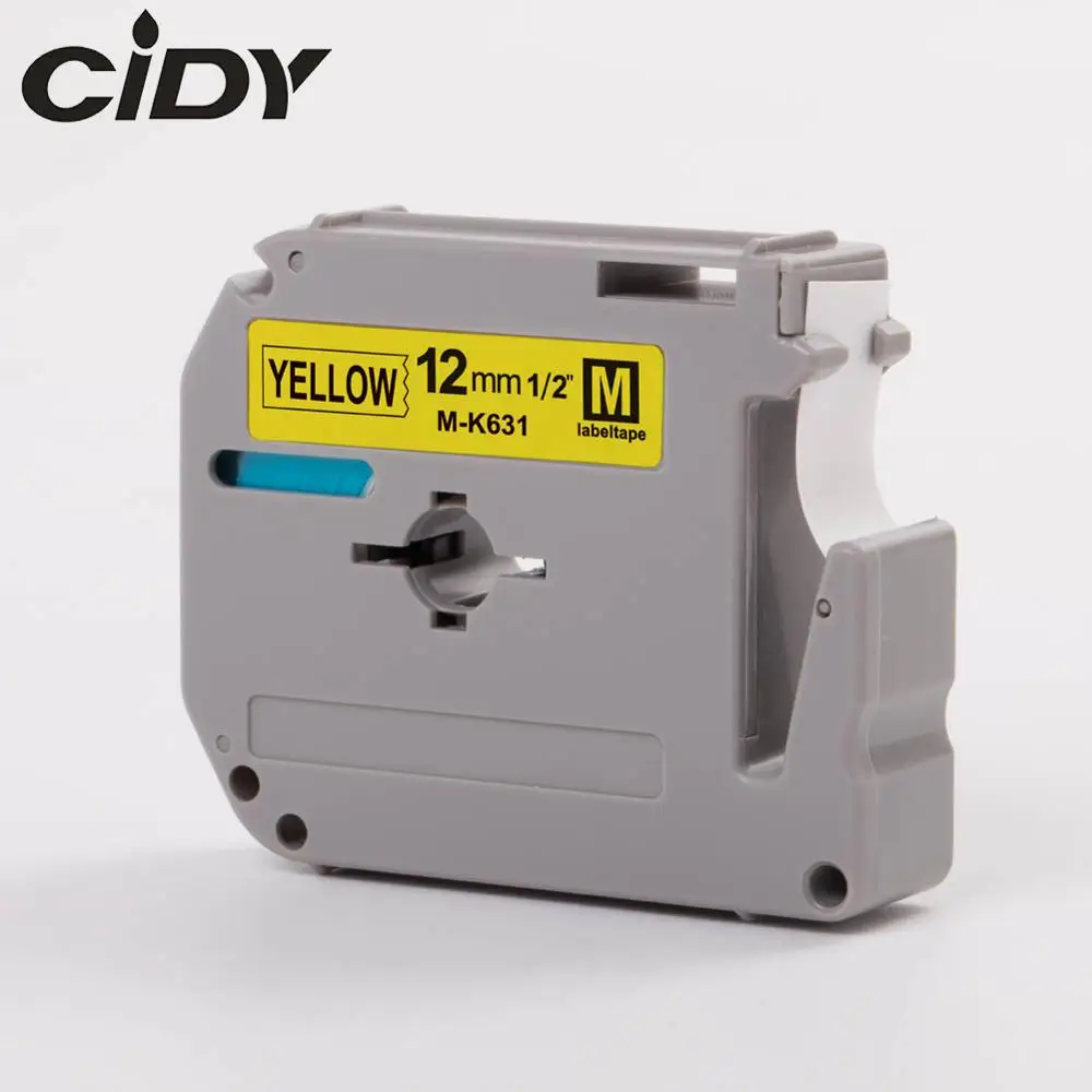 CIDY совместимы с brother M-K631 MK631 MK 631 черные на желтом 12 мм ламинированные прочные