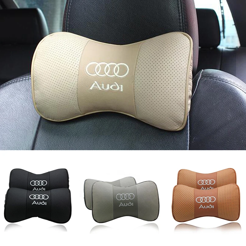 

2Pcs Memory Rebound Car Seat Rest Cushion Headrest Neck Pillow For Audi