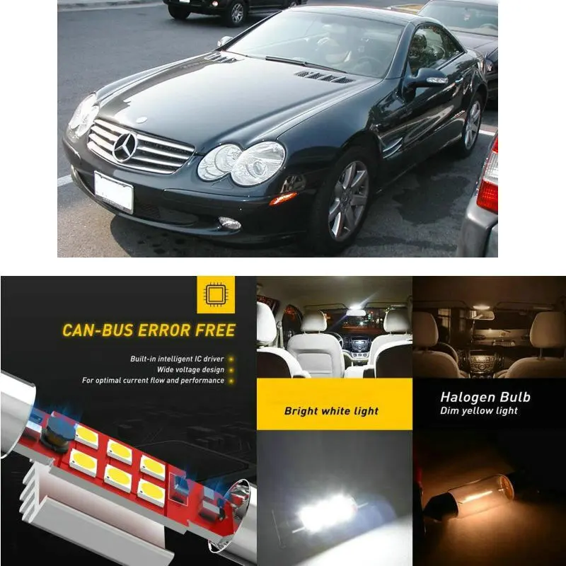 Светодиодные внутренние автомобильные фары для MERCEDES sl r129 r230 slk r170 r171 r172 cabrio