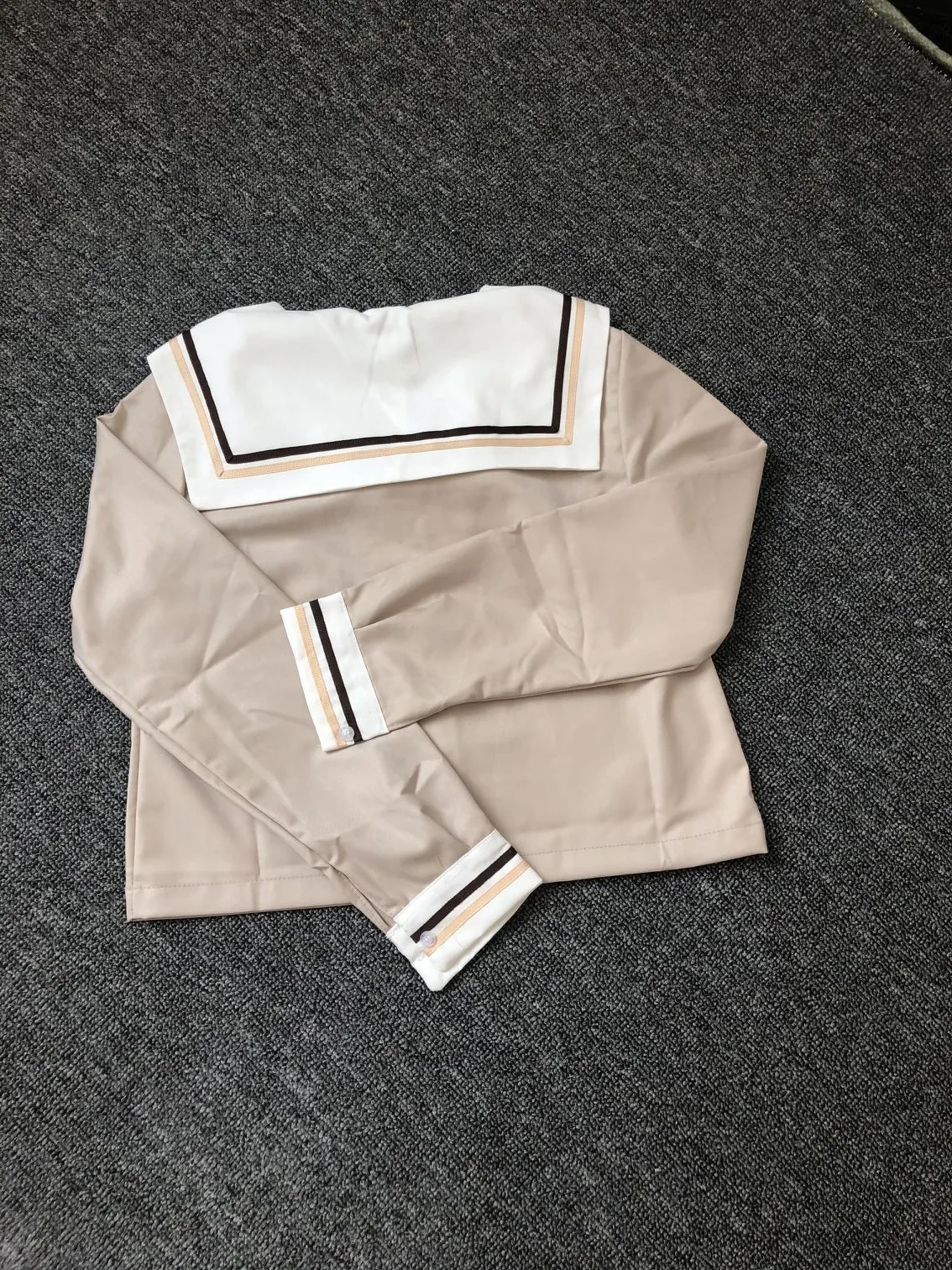 School Dresses Japanese College Middle School Uniform For Girls Jk Uniforms Lady Sailor Suit Tea Brown Color Plaid Pleated Skirt