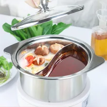 Мини-кухонные горшки 1 шт. кастрюля из нержавеющей стали однослойный кастрюля 16 см двойное ухо утка мандарин фондю горячий горшок