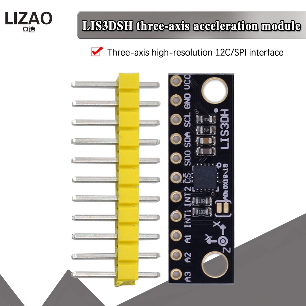 Lis3dh Triaxial Acceleration Temperature Sensor Three Converters Motion