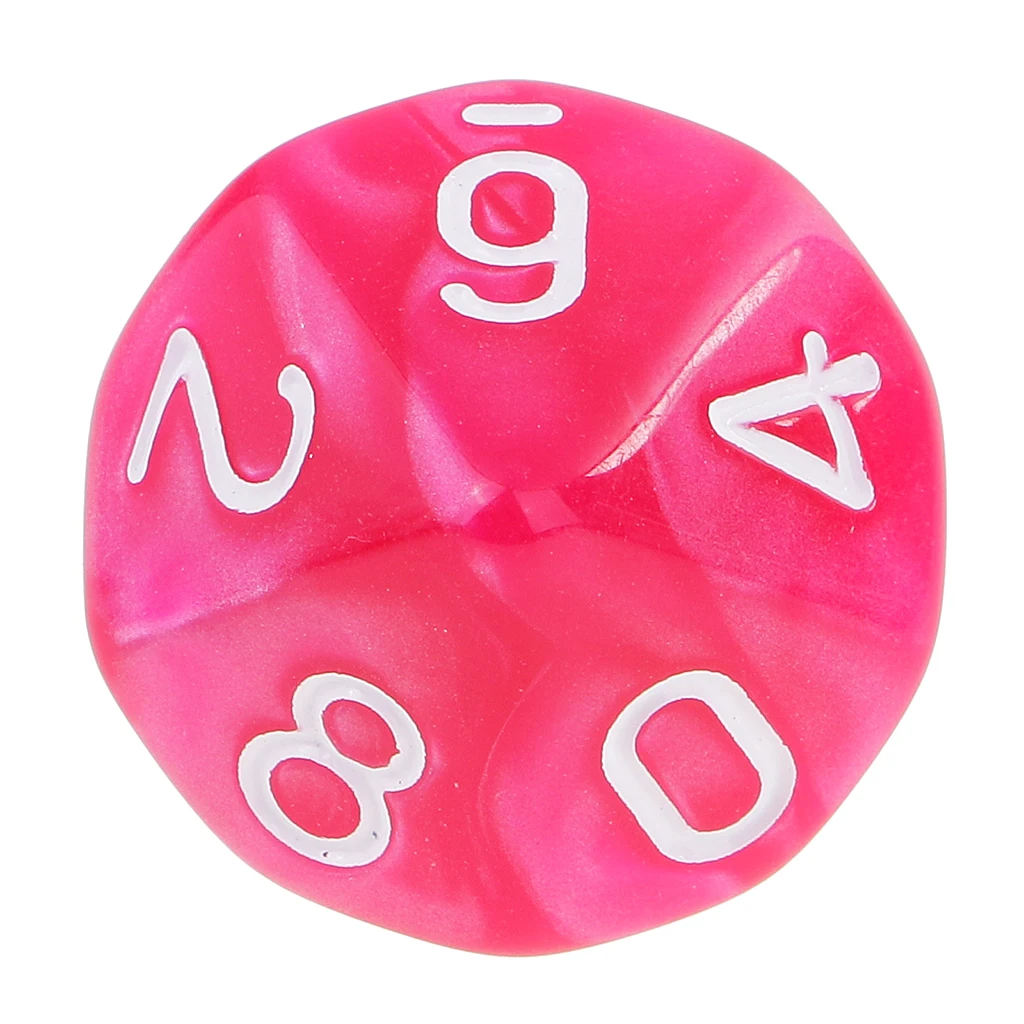 10PCS D10 Polyhedral Dice 10 Sided Dice for Dungeons and Dragons Table Game Board Game Dice Party Gambling Dices 