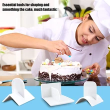 

Cake Polisher Smoother Pastry Molds Cream Edge Scraper Plastic Bakeware DIY Fondant Cake Tools White Cupcake Decorator NEW