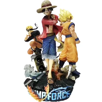 

Anime ONE PIECE Naruto Dragon Ball Statue Uzumaki Naruto Son Goku Monkey D. Luffy Bust PVC Action Figure Model Toy BOX 18CM Q70