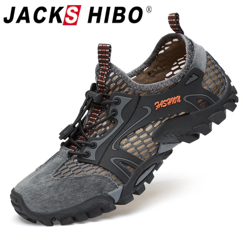 JACKSHIBO Breathable Water Shoes For Men Climbing Hiking Upstream Shoes Men Outdoor Beach Swimming Shoes Barefoot Sneakers 1