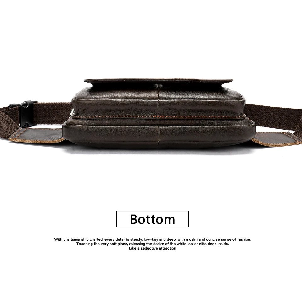 Waist Bag Leather Genuine Men Fanny Pack Money Belt Bag Phone Pouch Bags for Men Small Male Travel Waist Chest Pack 17