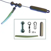 Sleeve Artificial Swivel Line Hooks Fishing Bait Cage Feeder Helicopter Rig Components Carp Fishing with Lead Sinker