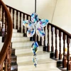 Car Hanging Ornament Rearview Mirror Hanging Ornaments Crystal 3D Flower Car Pendant Lucky Auto Interior Decoration Accessories 3