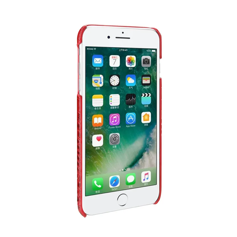 BestNull первый слой воловьей кожи крокодила линии задняя крышка чехол для iphone 8 Plus смартфона