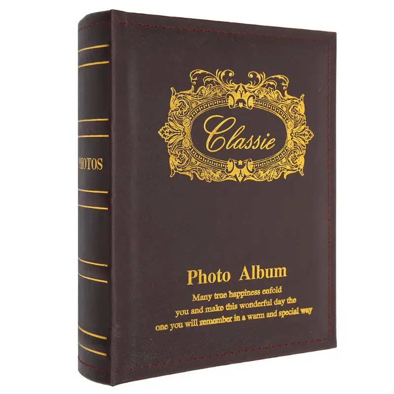 Винтажный кожаный фотоальбом чехол для хранения фотографий Обложка с принтом