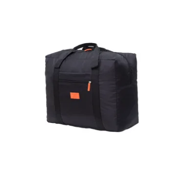 Portable Travel Bags Folding Unisex Large Capacity Women Hand Luggage Business Trip WaterProof black