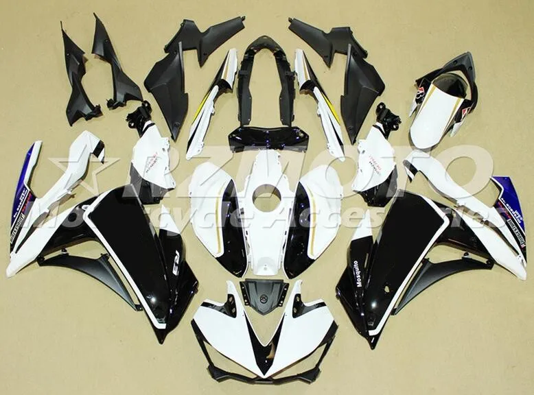 

New 2014 2015 2016 YZF R3 R25 ABS Injection Fairing Kit For Yamaha YZFR3 YZFR25 Complete Fairings Kits Cowling black white nice