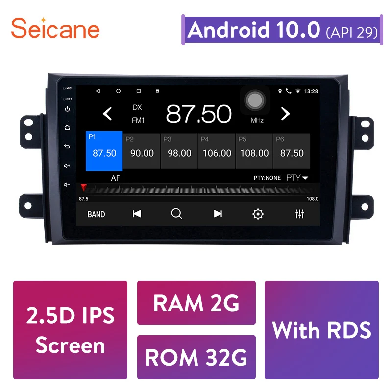 Автомагнитола Seicane 2Din 9 дюймов Android 10 0 для Suzuki SX4 2006 2007 2008 2009 2010 2011 2012 GPS