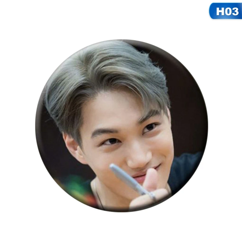 Значок KPOP SUPER M брошь 58 мм BAEKHYUN MARK TEN KAI LUCAS TAEMIN SuperM SHINee EXO GOT7